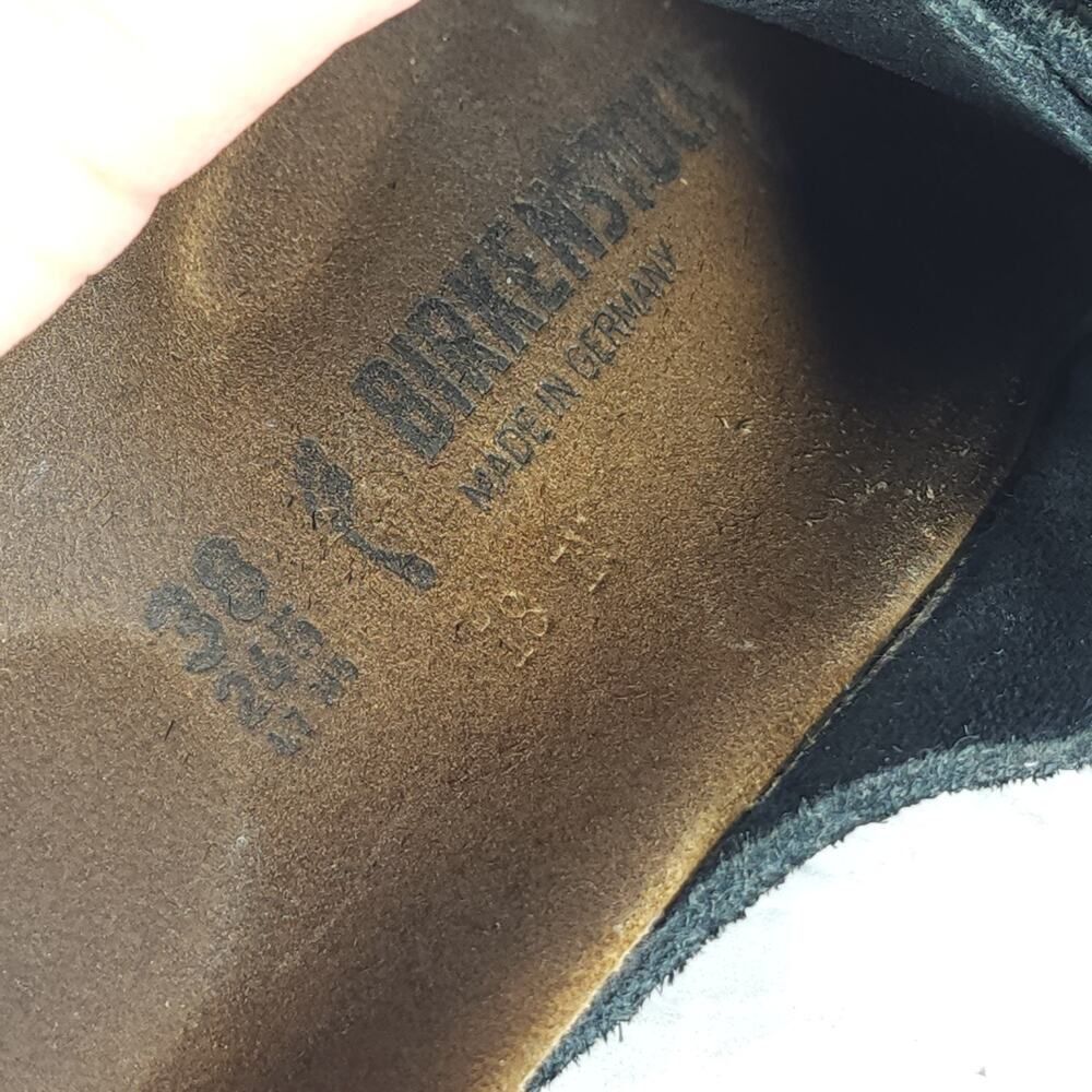 Birkenstock Women's Kyoto US7 EU38 Black Suede Nubuck Slip-On Slide sandals - Picture 11 of 16